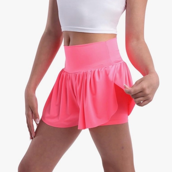 Sweet Hearts Blue Flowy Skort | Women’s Small High Waist Lounge| Dance | Tennis - Picture 10 of 10